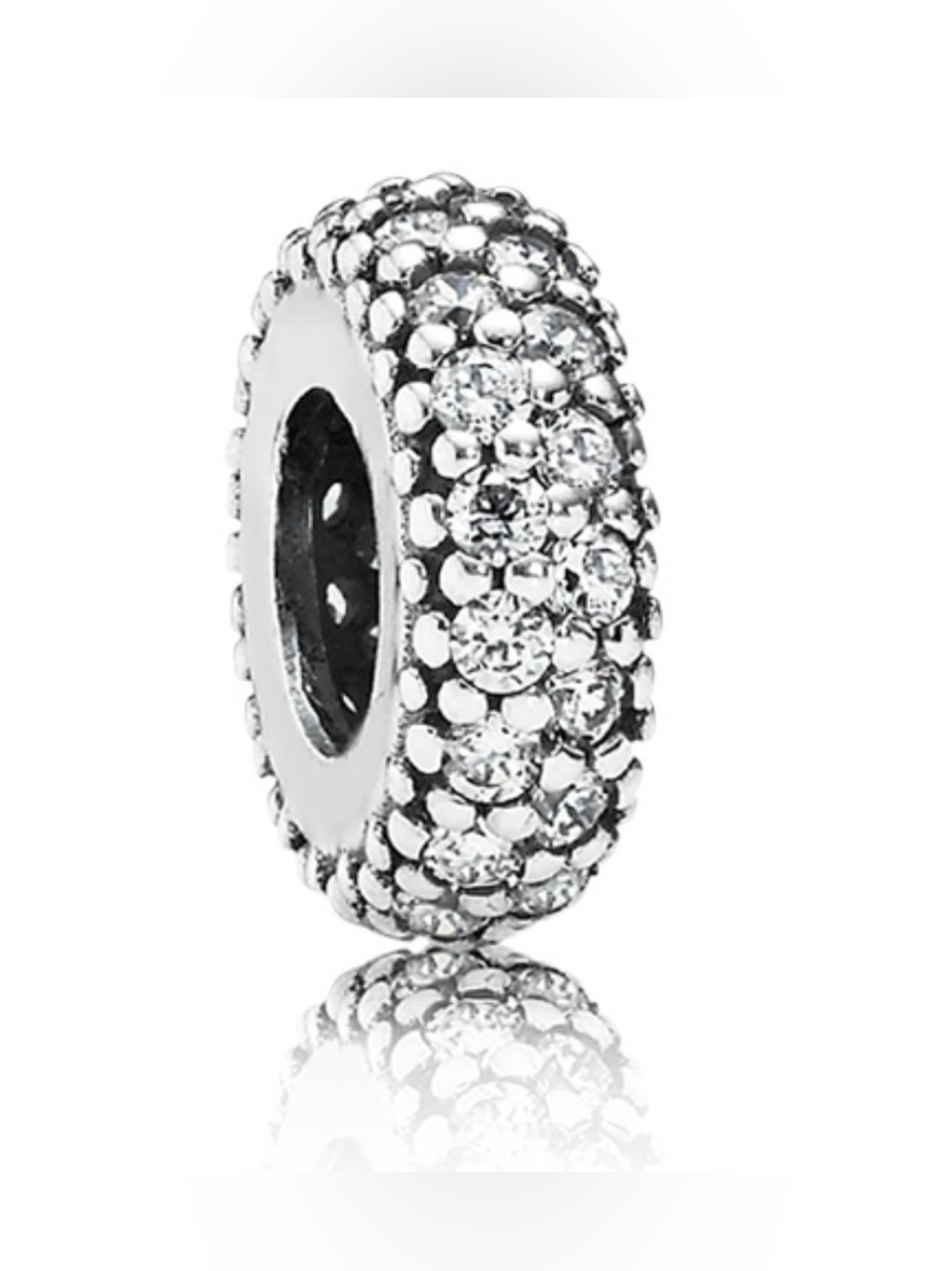 Authentic Pandora ‘Inspiration Within’ Clear Zirconia S925 Ale Sterling Spacer